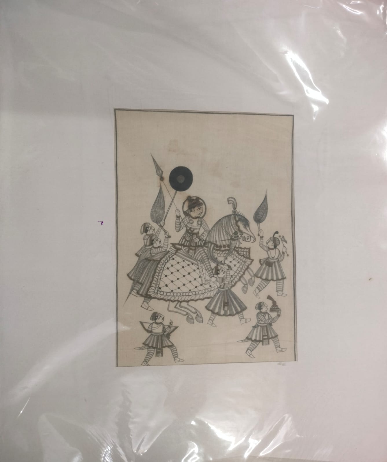 Miniature Painting Of Udaipur Emperor with Army | Rare Arts & Painting