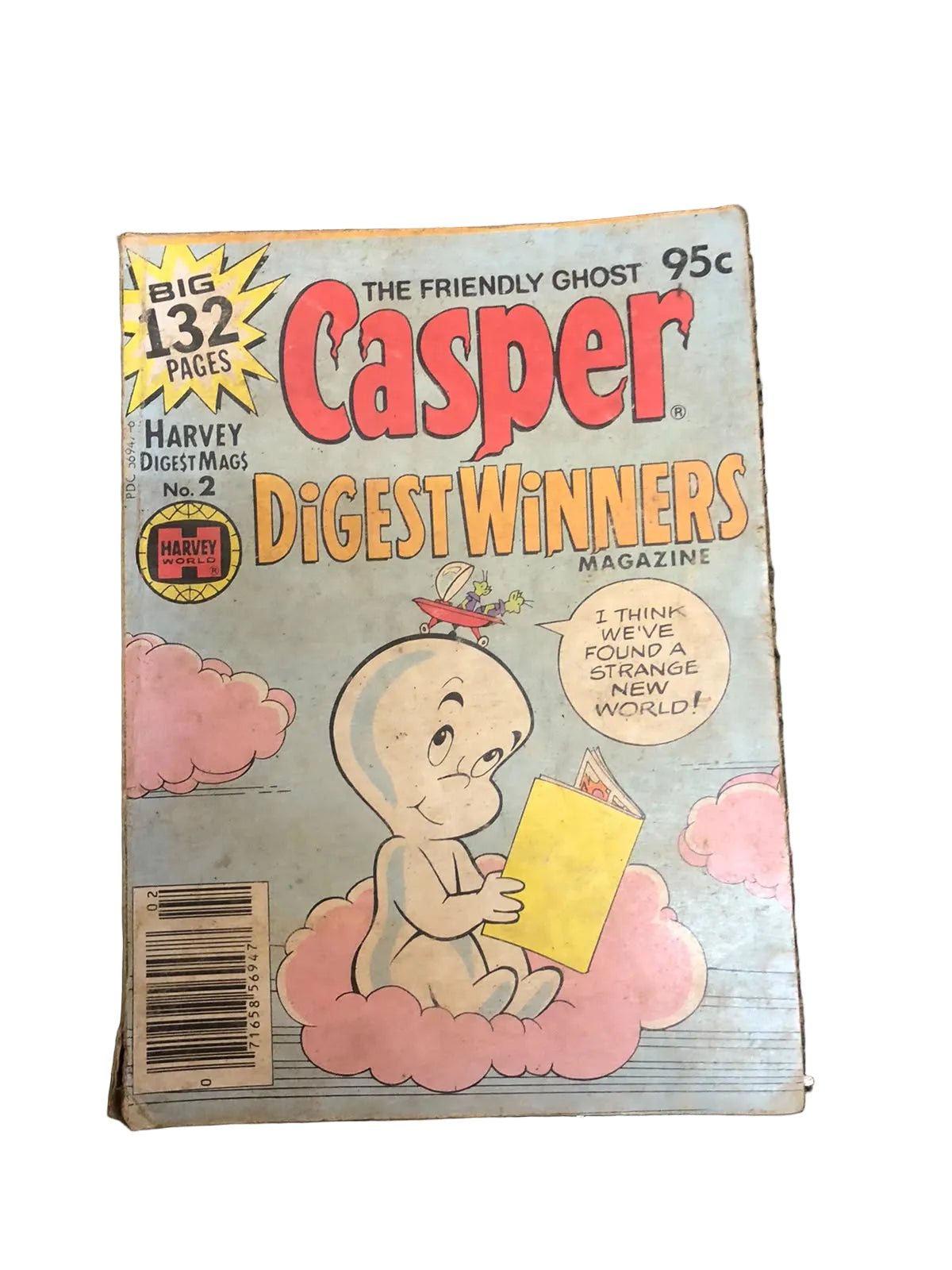 Casper the Friendly Ghost comic digest titled Casper Digest Winners #2, published by Harvey Comics in May 1980.(Rare)