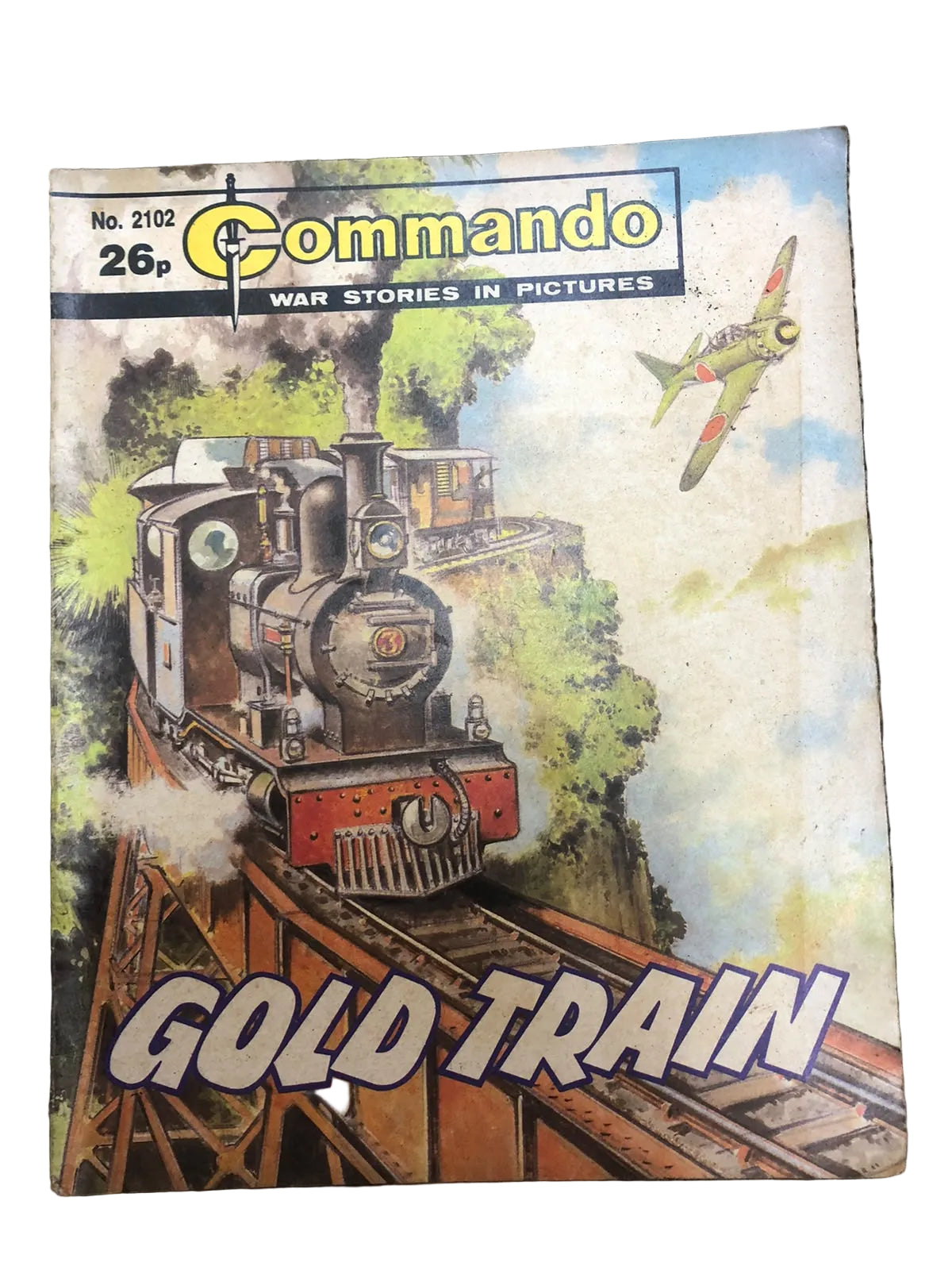Commando: War Stories in Pictures (Issue No. 2102), titled "Gold Train", published by D.C. Thomson & Co. Ltd. in July 1987
