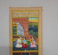 Indian Miniature Old Painting Of Emperor And Empress in Love Scene Art On Paper. | Rare Arts & Painting