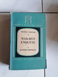 MAIGRET ENQUÊTE By GEORGES SIMENON FRENCH-ENGLISH second hand books online