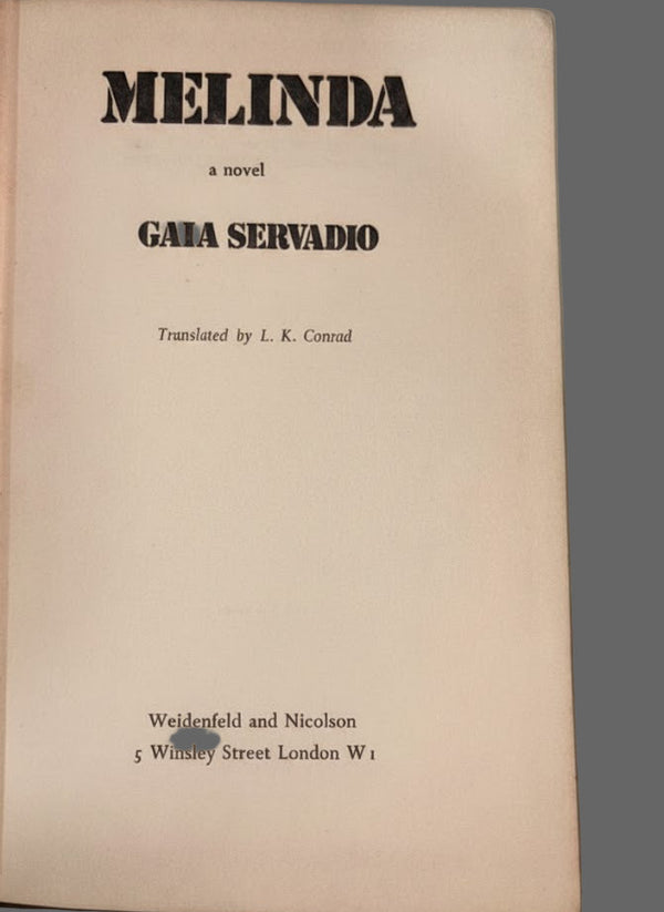 MELINDA a novel By GAIA SERVADIO