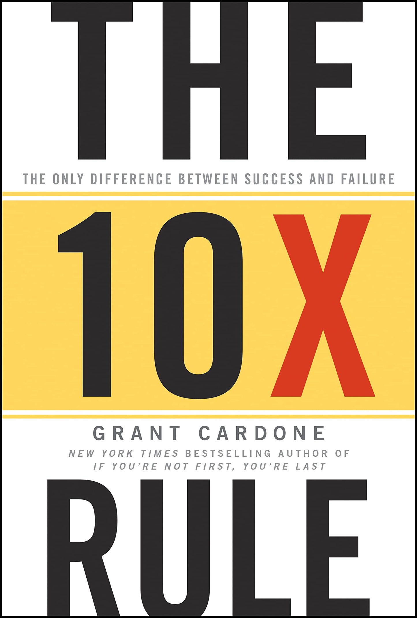 The 10X Rule: The Only Difference Between Success and Failure Book by Grant Cardone