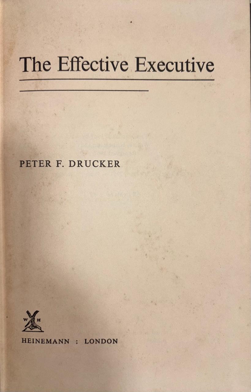 The Effective Executive By PETER F. DRUCKER buy used books online