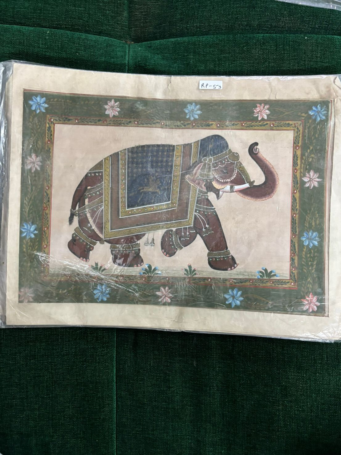 Decorative Elephant Miniature Painting ( R P . 53 )