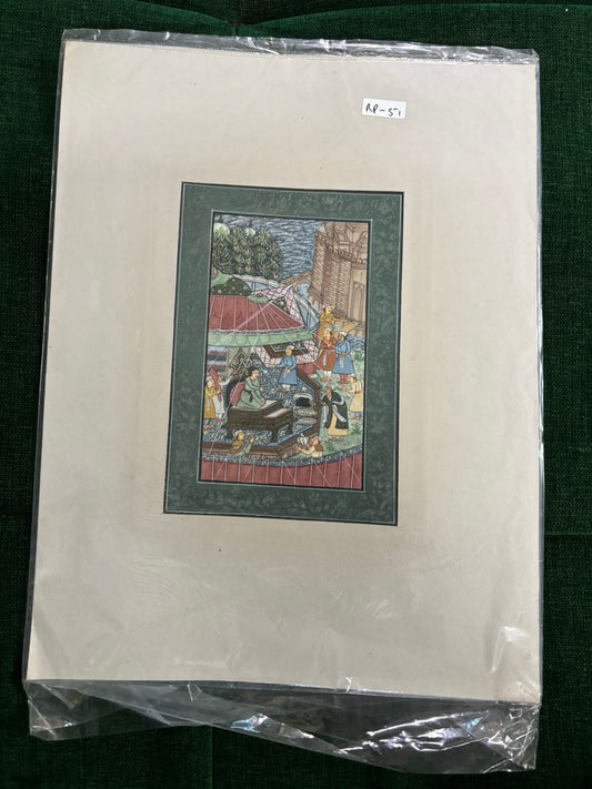 Royal Court Gathering Miniature Painting ( R P . 51 )