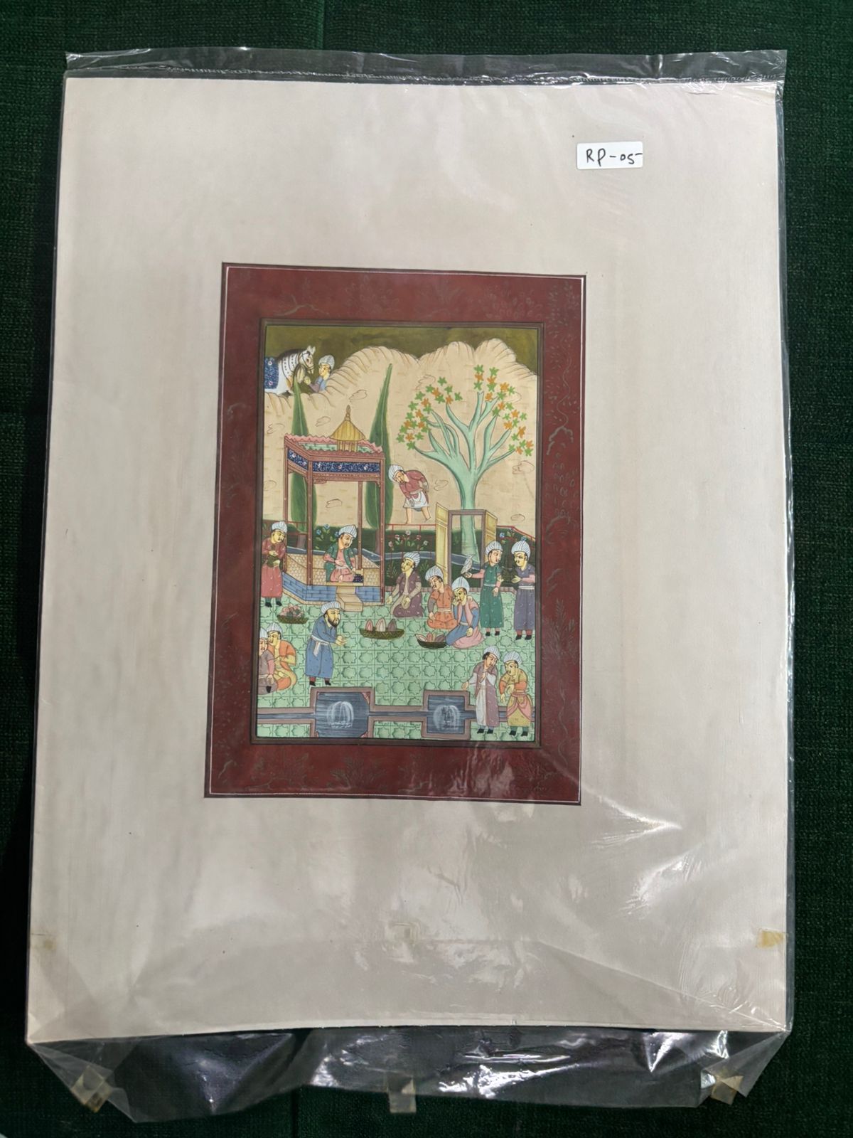Mughal Miniature Garden Court Scene Painting | Traditional Indian Handmade Art ( R P . 05 )