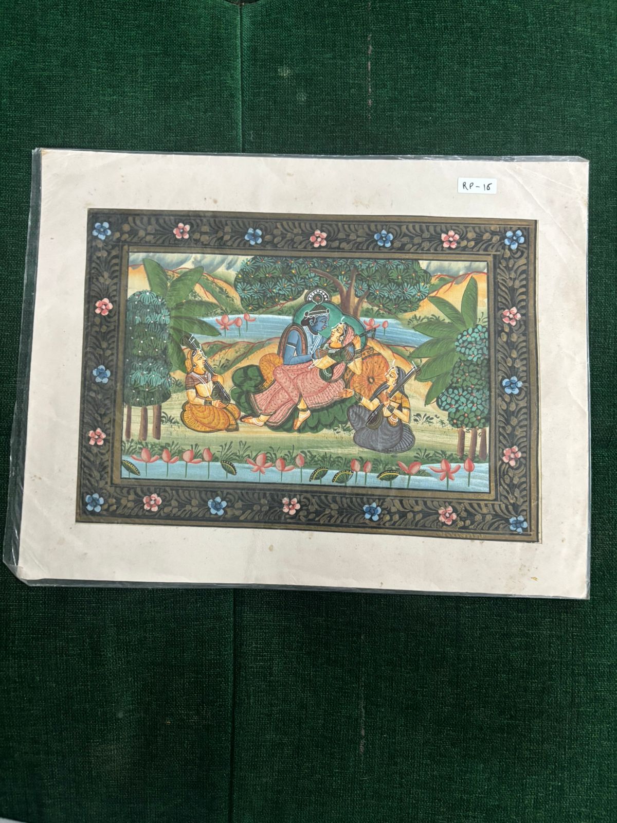 Vintage Krishna Raas Leela Miniature Painting ( R P . 16 )