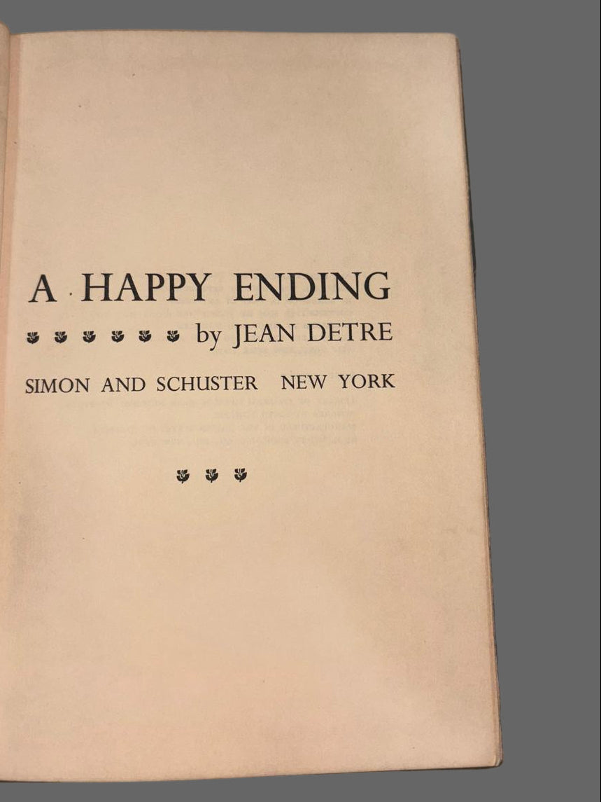 A HAPPY ENDING By JEAN DETRE (Rare)