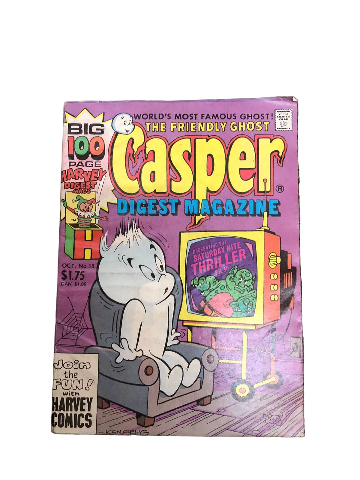 Casper Digest Magazine #15 published by Harvey Comics in October 1990.