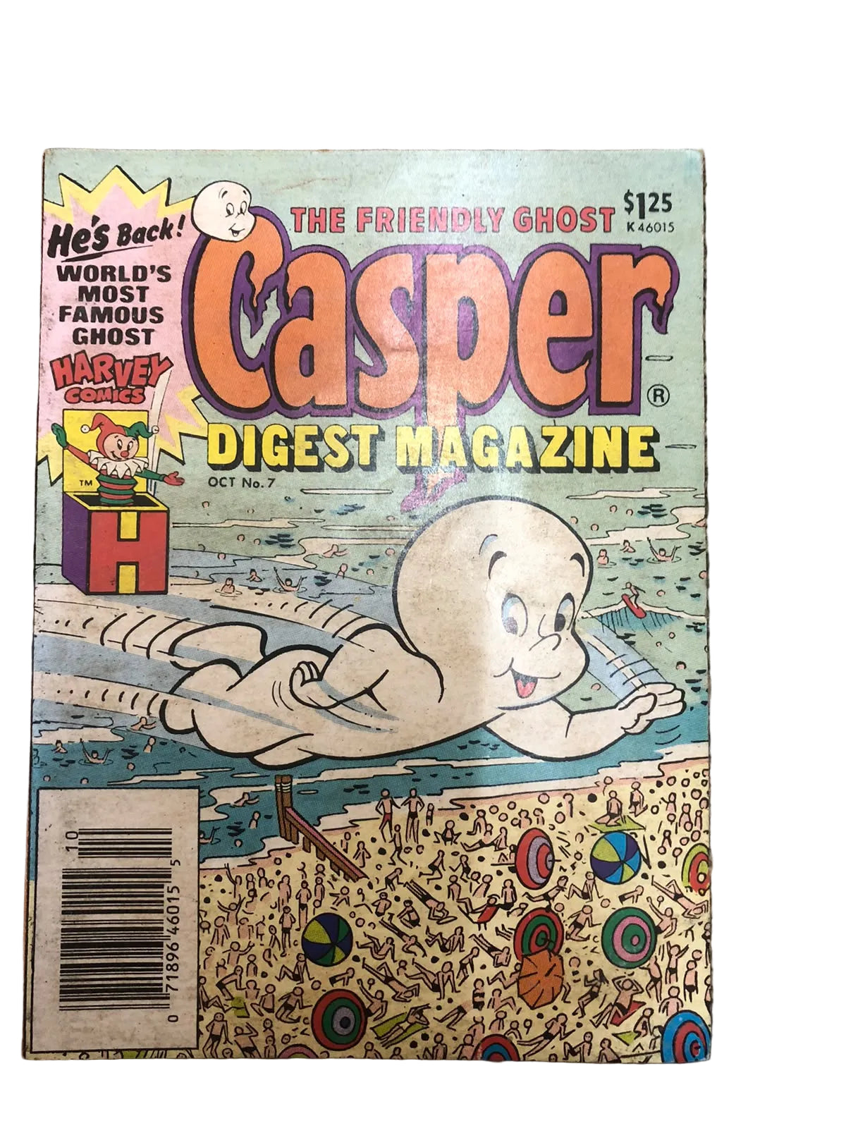 Casper Digest Magazine #7 published by Harvey Comics in October 1987.(Rare)