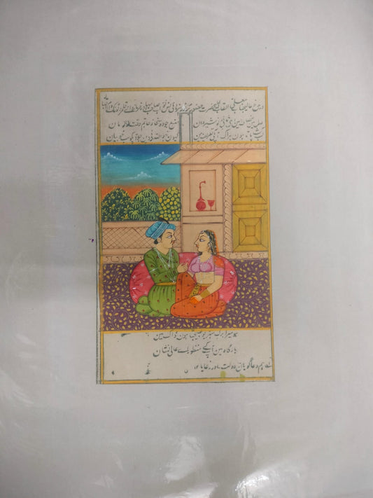 Handmade Mughal Persian Finest Court Scene Intricate Indian Miniature Painting ,Mogul Dynasty Delicate Original Art Work  | Rare Arts & Painting