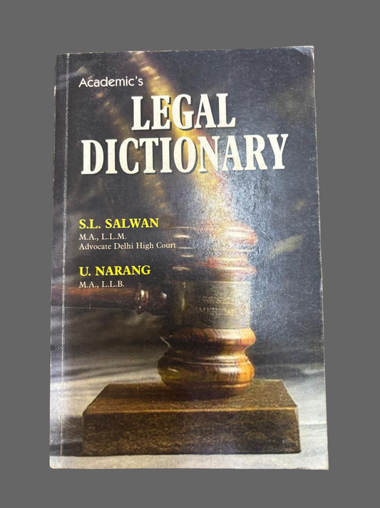 LEGAL DICTIONARY By S.L. SALWAN (Rare)