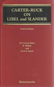 Libel and Slander Hardcover by Peter Carter-Ruck