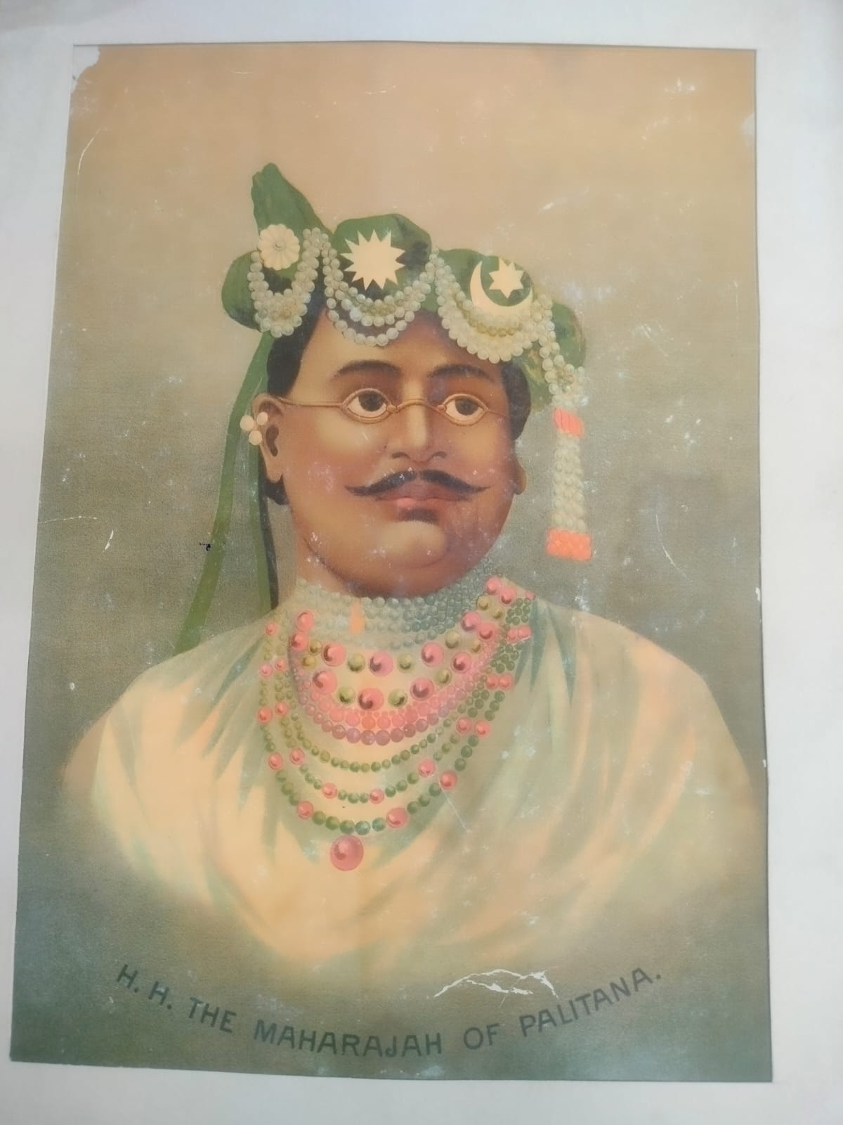 PRINT OF H. H. THE MAHARAJAH OF PALITANA  |  Arts & Painting