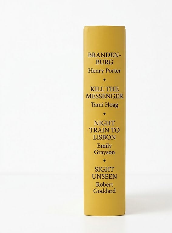  Reader's Digest Condensed Book containing condensed versions of novels including Sight Unseen by Robert Goddard, Night Train to Lisbon by Emily Grayson, Kill the Messenger by Tami Hoag