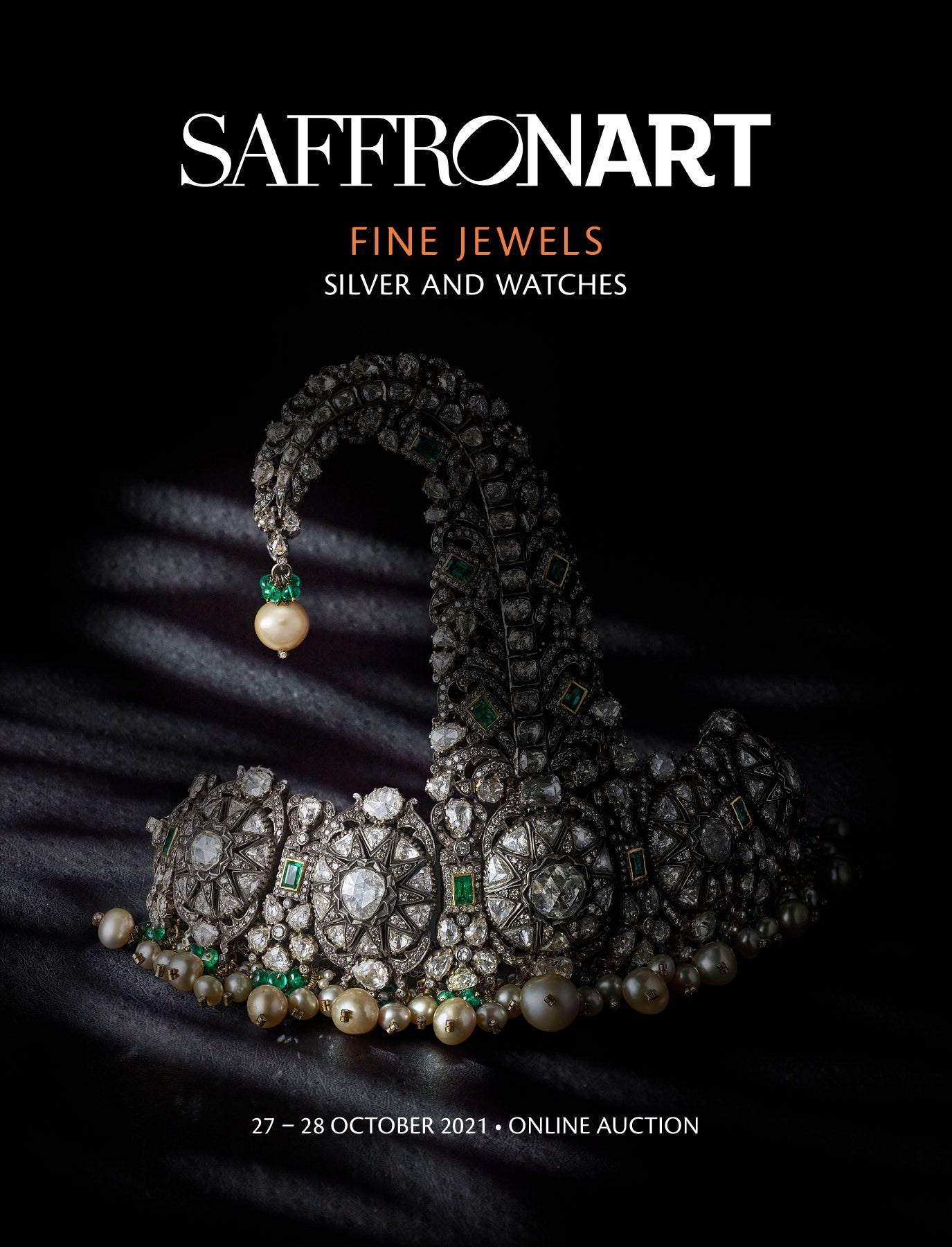 Saffronart auction catalog titled "Fine Jewels Silver and Watches (Rare)