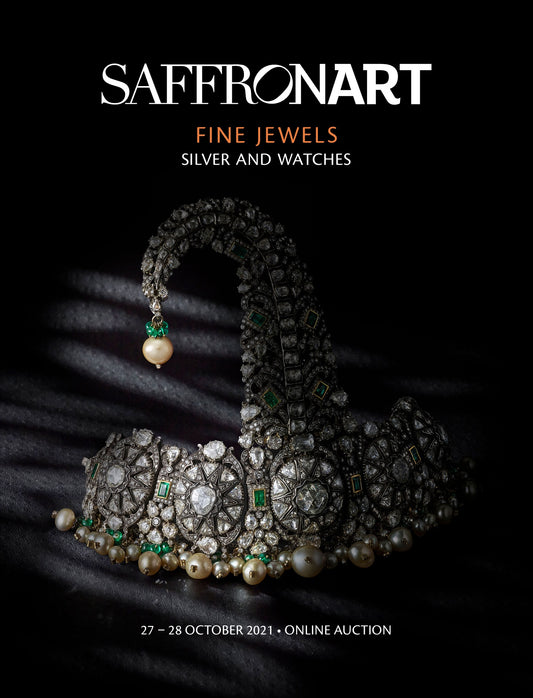 Saffronart auction catalog titled "Fine Jewels Silver and Watches (Rare)