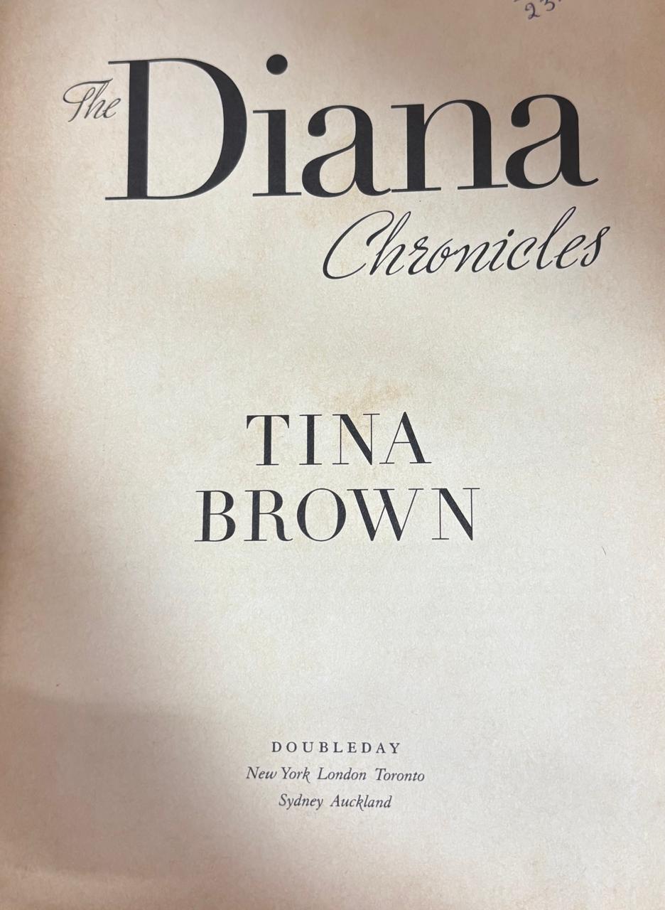 The Diana Chronicles By TINA BROWN      online second hand books