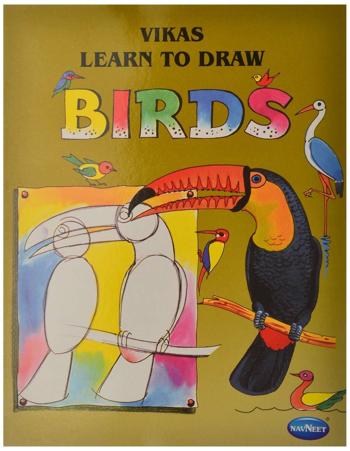 Vikas Learn to Draw & Sketching Birds with Color Pencils By  Subodh Narvekar & R Kushwaha