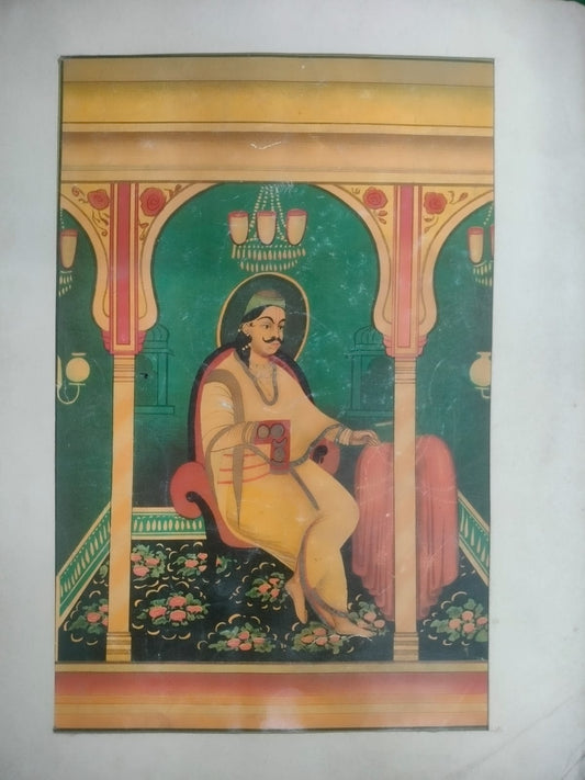 Vintage Royal Rajput Procession Silk Painting  | Rare Arts & Painting